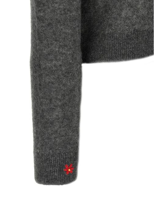Tory Burch Embroidery Cardigan in Black