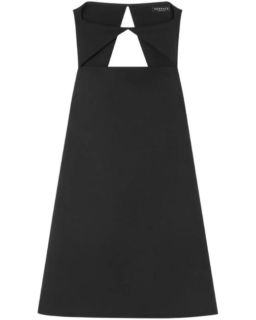 Versace Black Minidress With Geometric Cut-outs