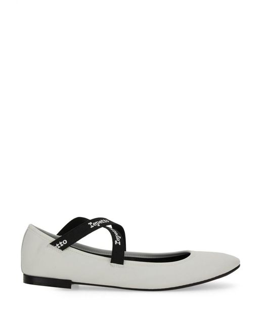 Repetto White Calfskin Flats Family