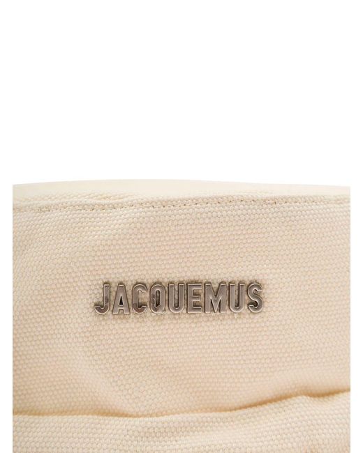 Jacquemus Natural 'le Bob Gadjo' Bucket Hat In Cotton Man