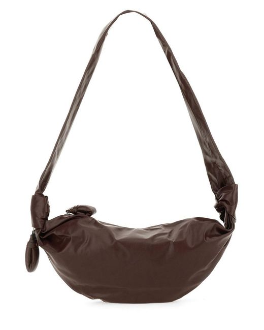 Lemaire Brown Croissant Bag Soft Small for men