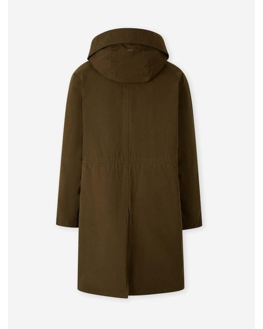 Herno Green Long Puffer Jacket for men