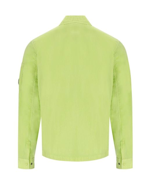 C P Company Green Chrome-R Pocket Pear Overshirt for men