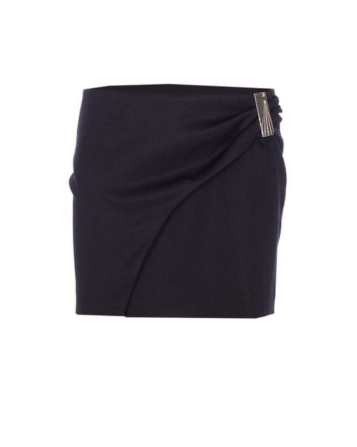 The Attico Blue Mini Skirt