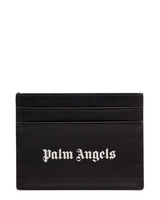 Palm Angels Portacarte Monogram in Black for Men