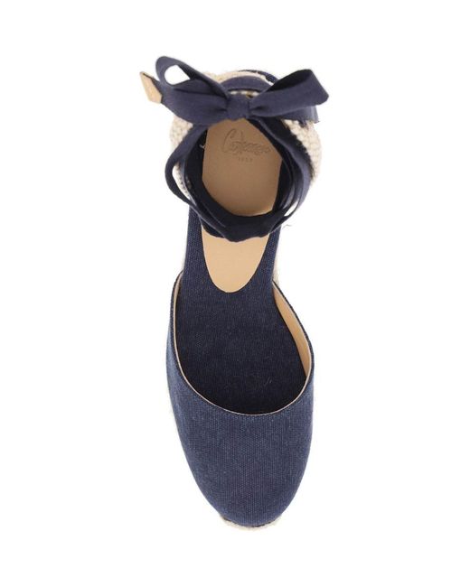 Castaner Blue Carina Wedge Sandals
