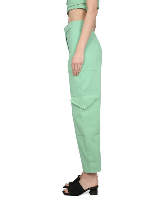 Ganni Green Cotton Pants