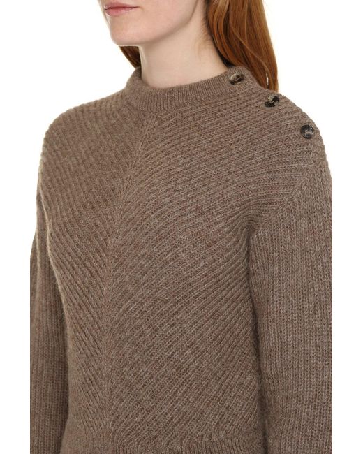 Bottega Veneta Brown Long Sleeve Crew-neck Sweater