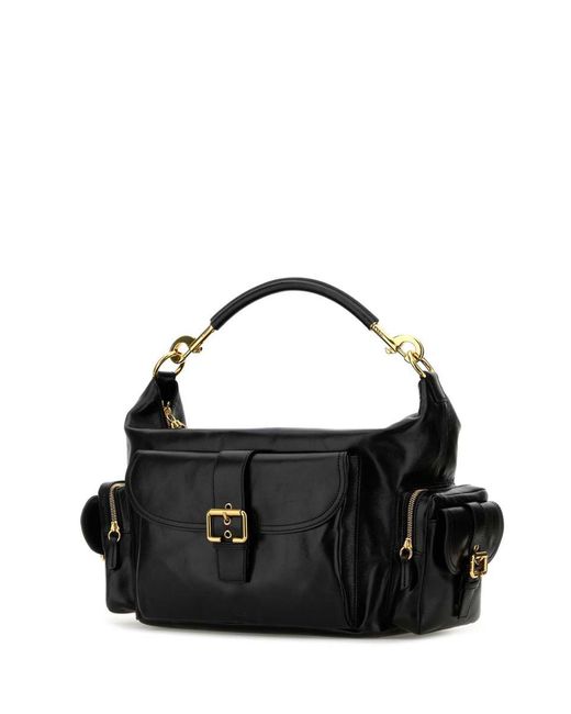 Chloé Black Large Leather Shopping Tote Bag