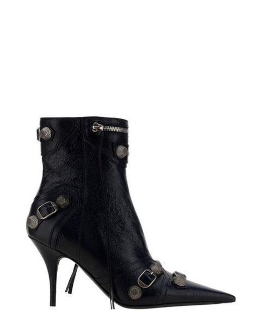 Balenciaga Black Leather Heeled Boots.
