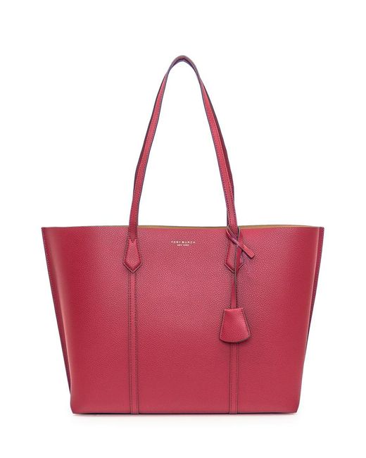 Tory Burch Red Perry Shopping Bag