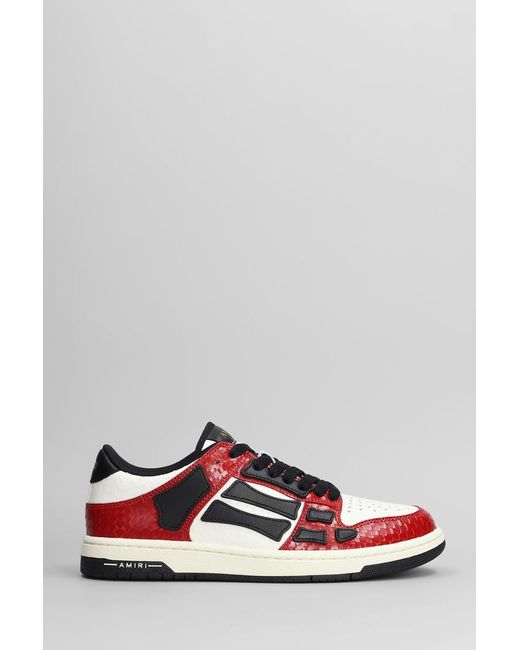 Amiri Red Snake Skel Top Low Sneakers for men