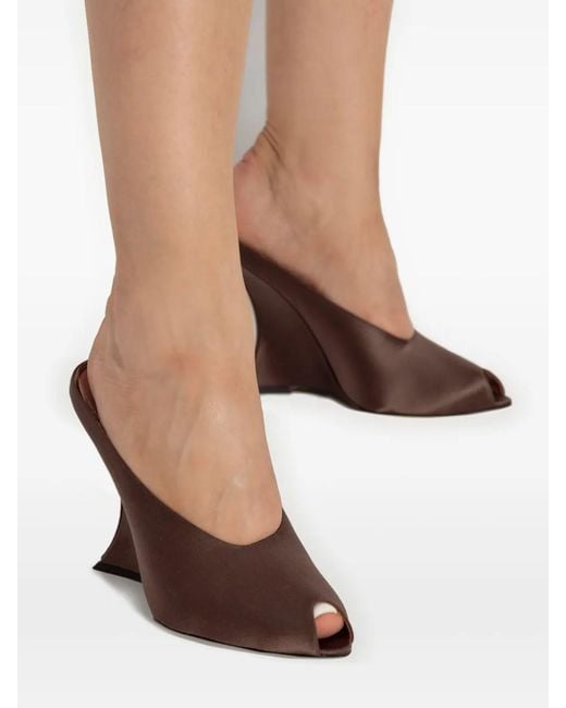 Paris Texas Brown Wedge Sandals "Nina"