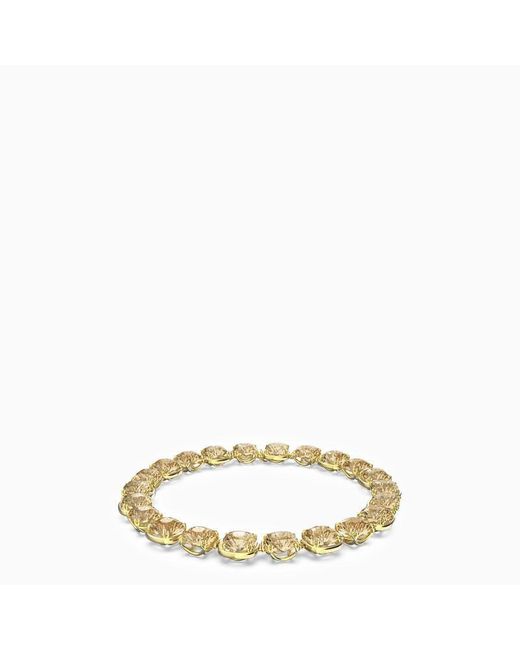 Swarovski Harmonia Gold Crystal Necklace in Natural Lyst