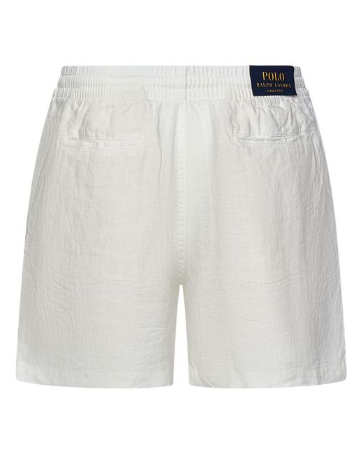 Polo Ralph Lauren White Prepster Shorts for men