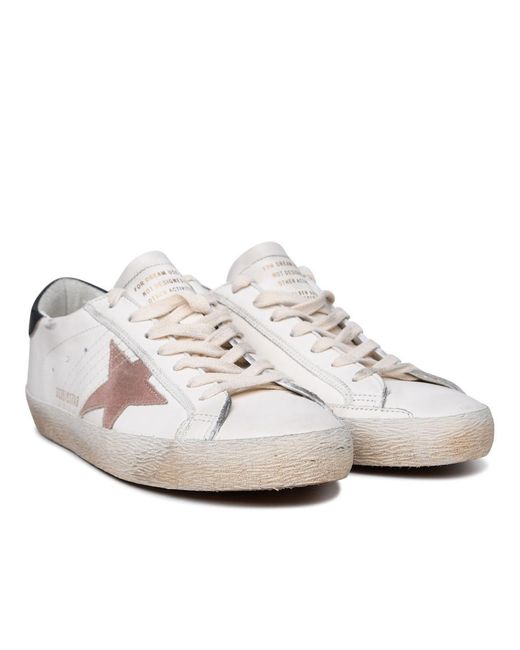 Golden Goose Deluxe Brand White 'Super-Star Classic' Leather Sneakers for men