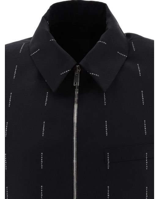 Givenchy Black Wool Zipped Jacket for men