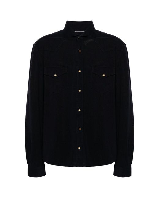 Brunello Cucinelli Black Shirts for men