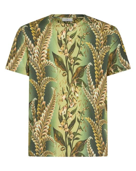 Etro Green T-shirts And Polos for men