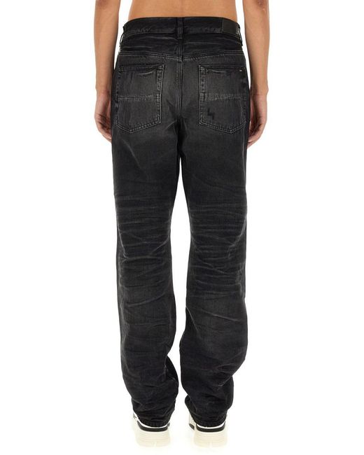 Amiri Black Straight Fit Stack Jeans for men