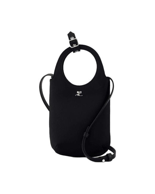 Courreges Black Slim Holy Handbag