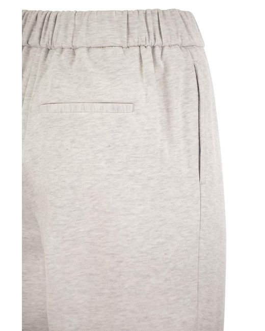Peserico Gray Cotton Trousers
