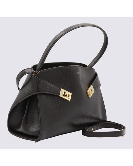 Ferragamo Black Leather Hug S Shoulder Bag