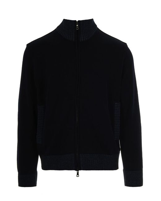 Paul & Shark Black Full-Zip Sweater for men