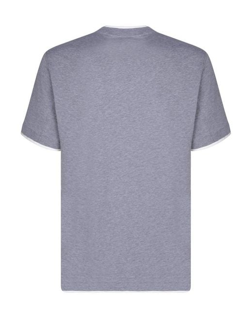 Brunello Cucinelli Blue T-Shirts for men