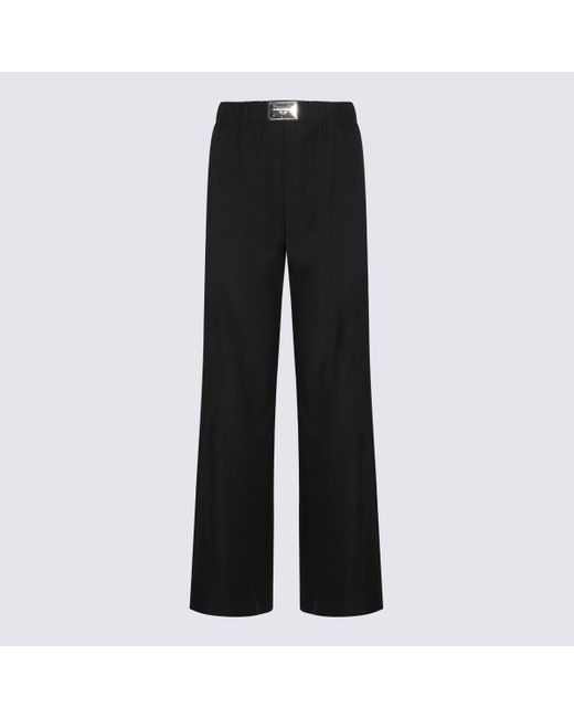 Dolce & Gabbana Black Wool Blend Trousers