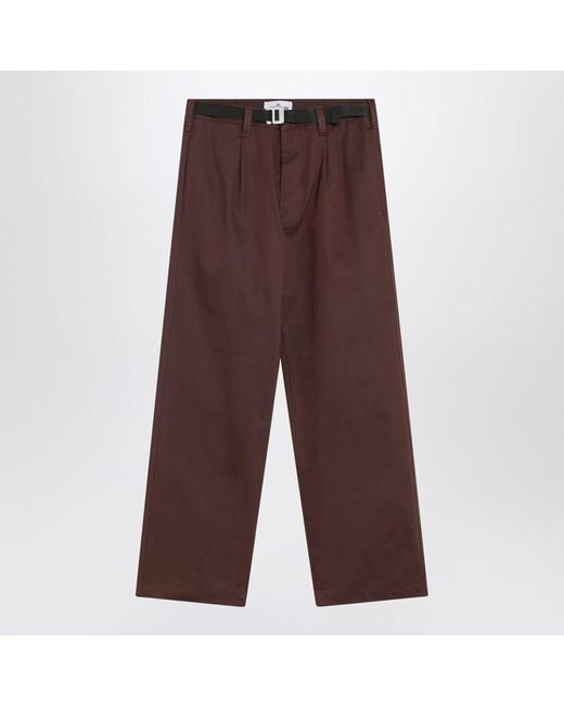 Stone Island Brown Tobacco-Coloured Blend Trousers for men