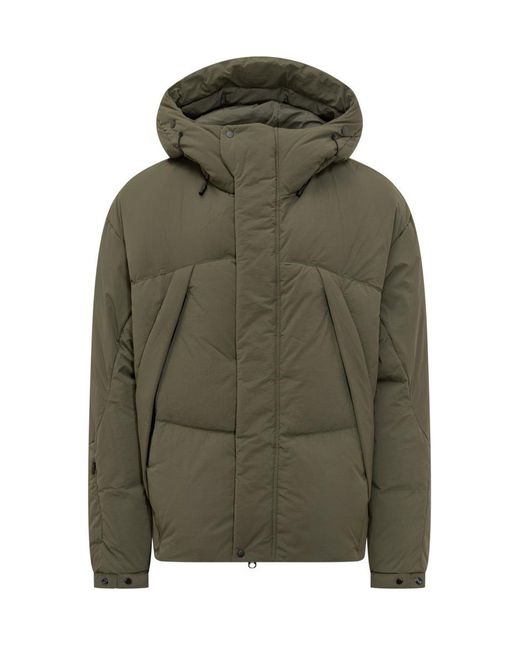 JG1 Yves Salomon Green Hooded Down Jacket for men