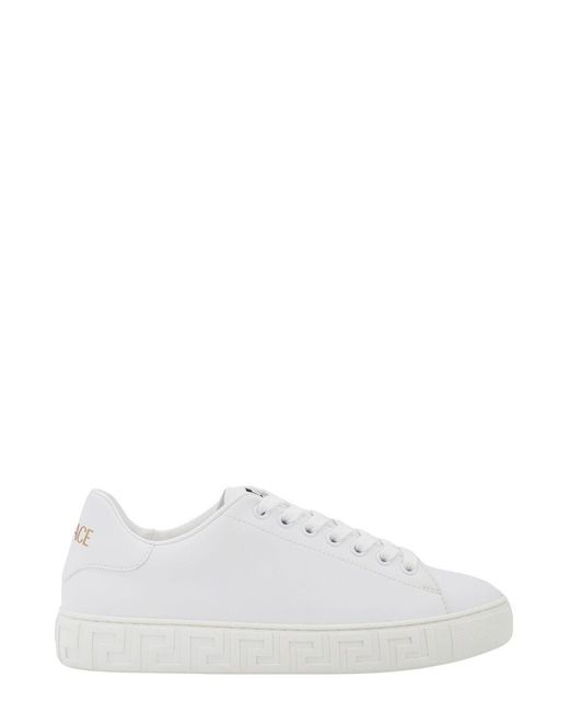 Versace White Greca Sneakers