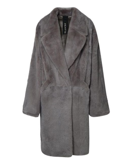 Blancha Long Gray Mink Fur