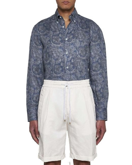 Brunello Cucinelli White Shorts for men