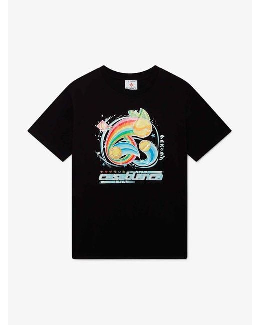 Casablanca Black Graphic T-Shirt for men