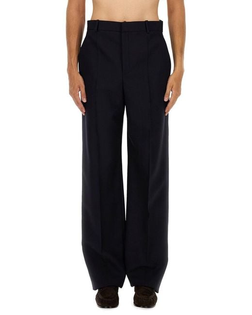 Saint Laurent Blue High Waist Pants for men