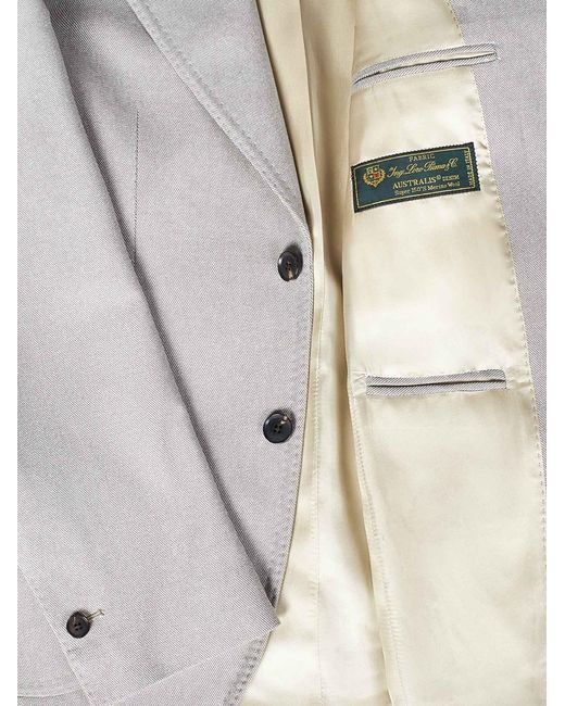 Franzese Collection Gray Franzese Napoli Stefano De Martino Model Blazer for men