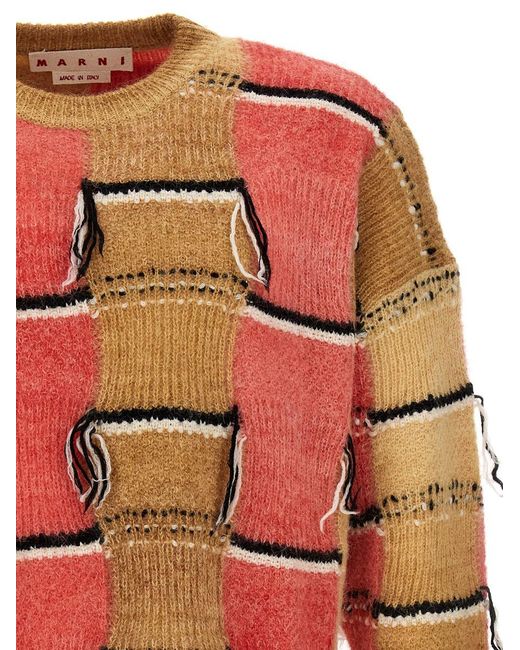 Marni Red Fringed Sweater Sweater, Cardigans for men