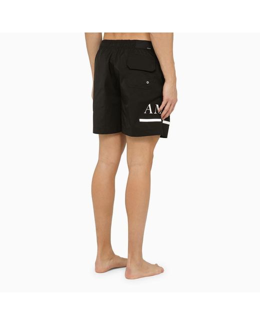 Amiri Black Swim Shorts With Logo for men