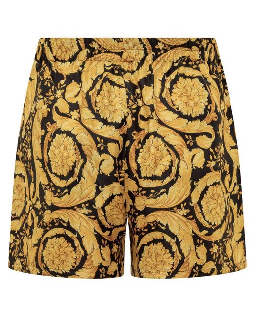 Versace Metallic Baroque Pajama Shorts for men