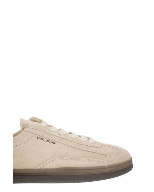 Stone Island Natural Suede Trainers for men