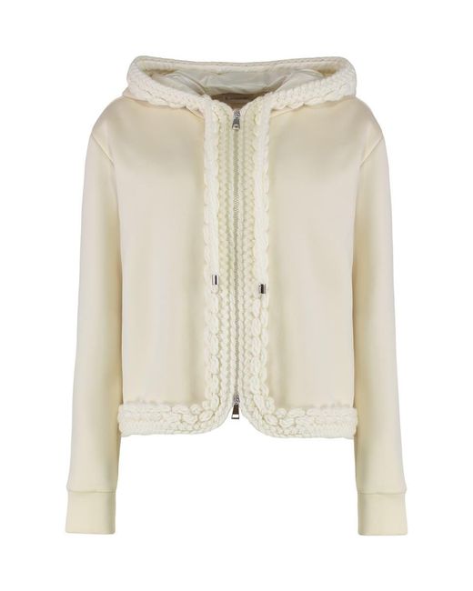 Moncler White Full-Zip Hoodie
