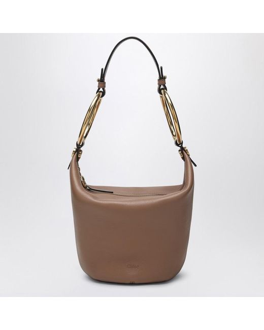 Chloé Brown Chloã Small Woodrose Leather Bracelet Bag