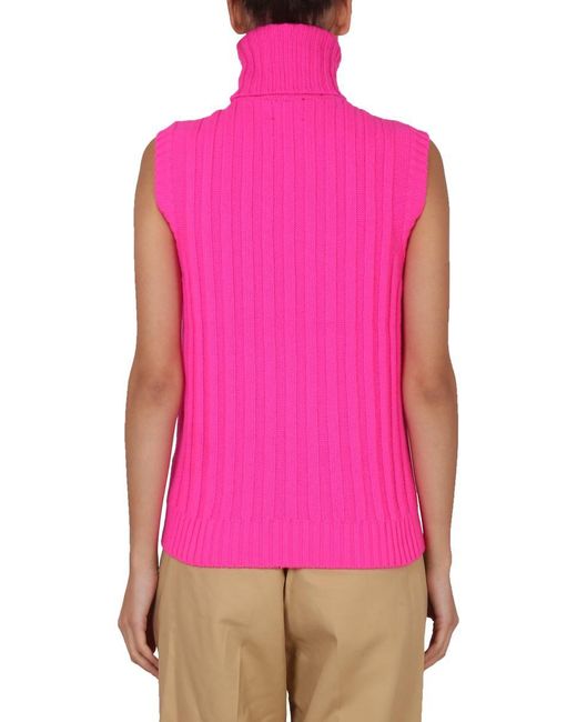 Jejia Pink Sleeveless Turtleneck Sweater