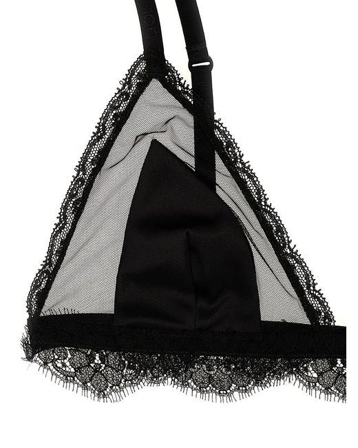 Dolce & Gabbana Black Lace Silk Tulle Bra Underwear, Body