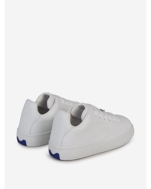 Burberry White Leather Box Sneakers for men
