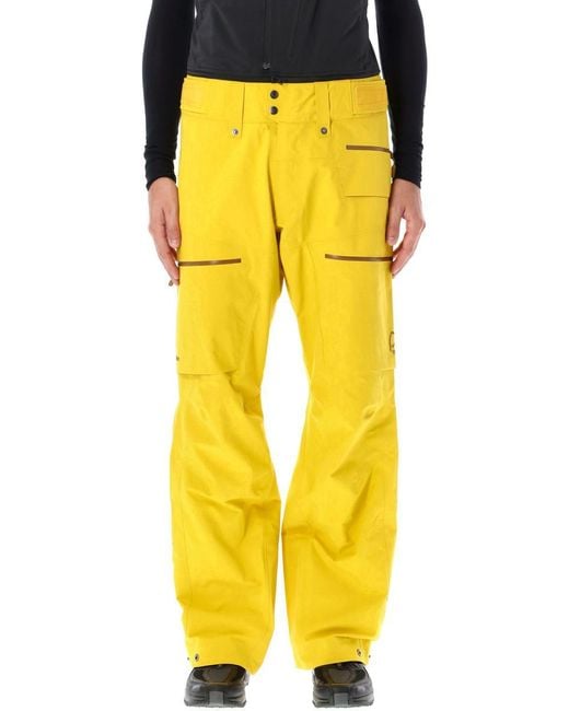 Norrona Yellow Lofoten Gore-Tex Ski Pants for men