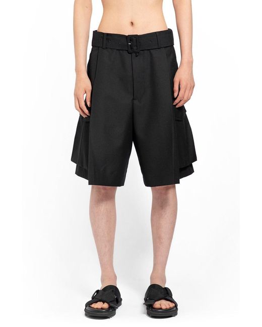 Dries Van Noten Black Shorts for men