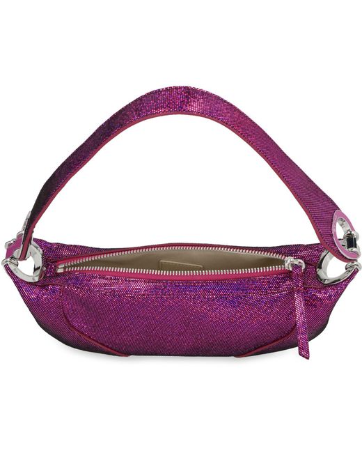By Far Purple Mini Amira Shoulder Bag